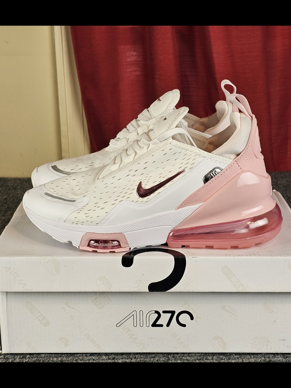 Nike Air Max 270 Women’s Sneakers - White & Pink - Picture 2 of 15